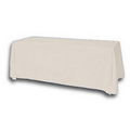 8' Blank Solid Color Polyester Table Throw - Oyster